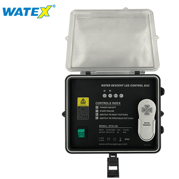 CAJA Y CONTROL PARA CASCADAS DE LED WATEX