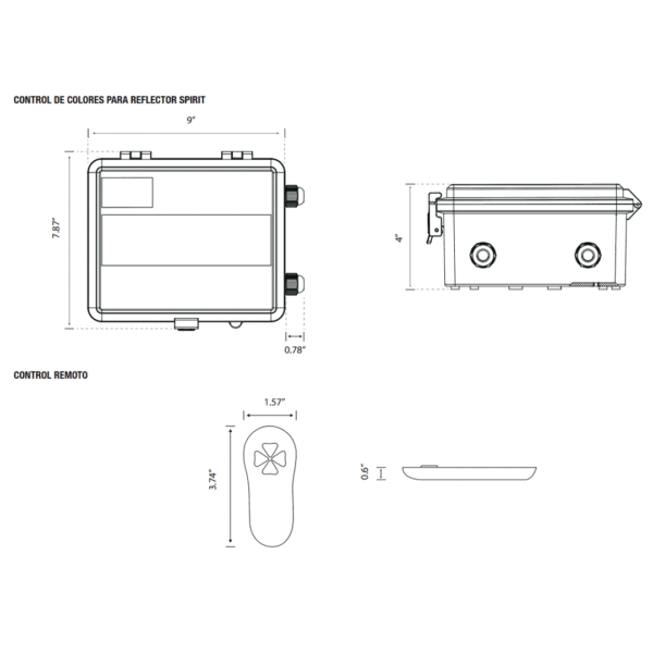 CAJA Y CONTROL PARA CASCADAS DE LED WATEX