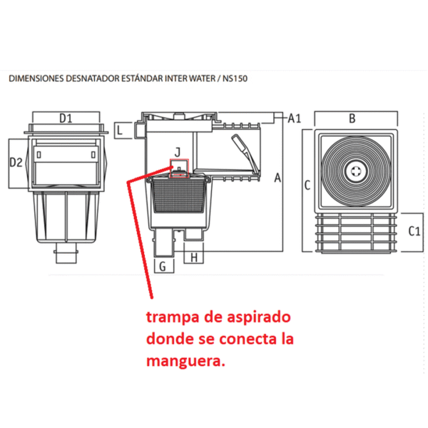 Desnatador Estándar para Piscina